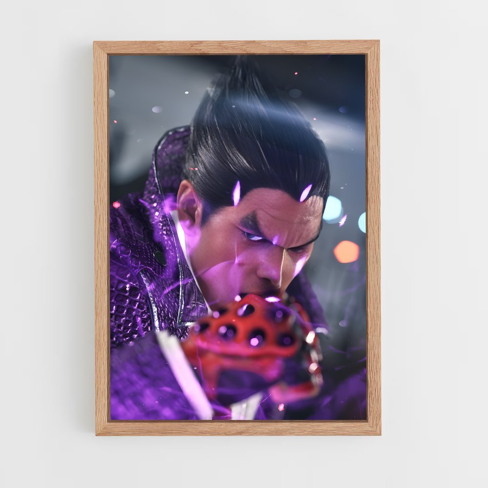 Poster Kazuya en Éveil – affiche Tekken (vue 4)